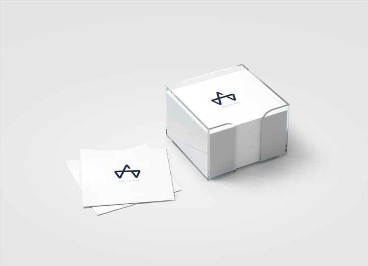 Logo mockup - stationery, helping through numbers