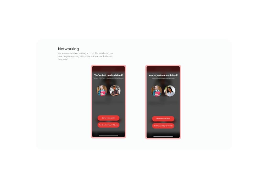 Networking - You've just made a friend, Start a Conversation, Continue Looking