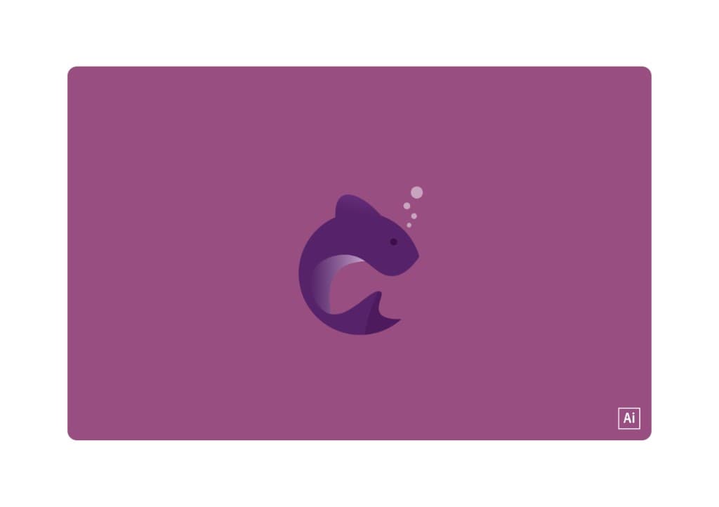 Vector art - purple fish