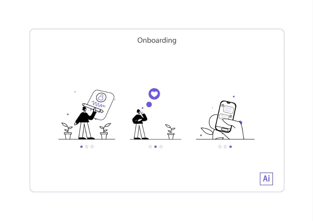 Vector art - Onboarding scenes