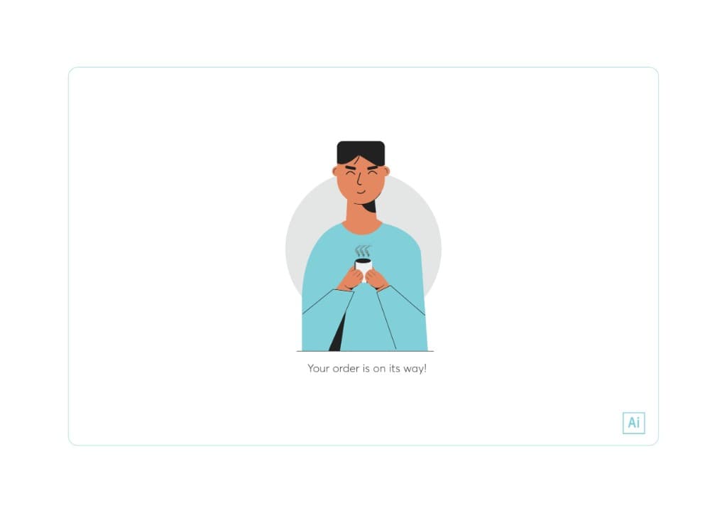 Vector art - Your order is on its way!