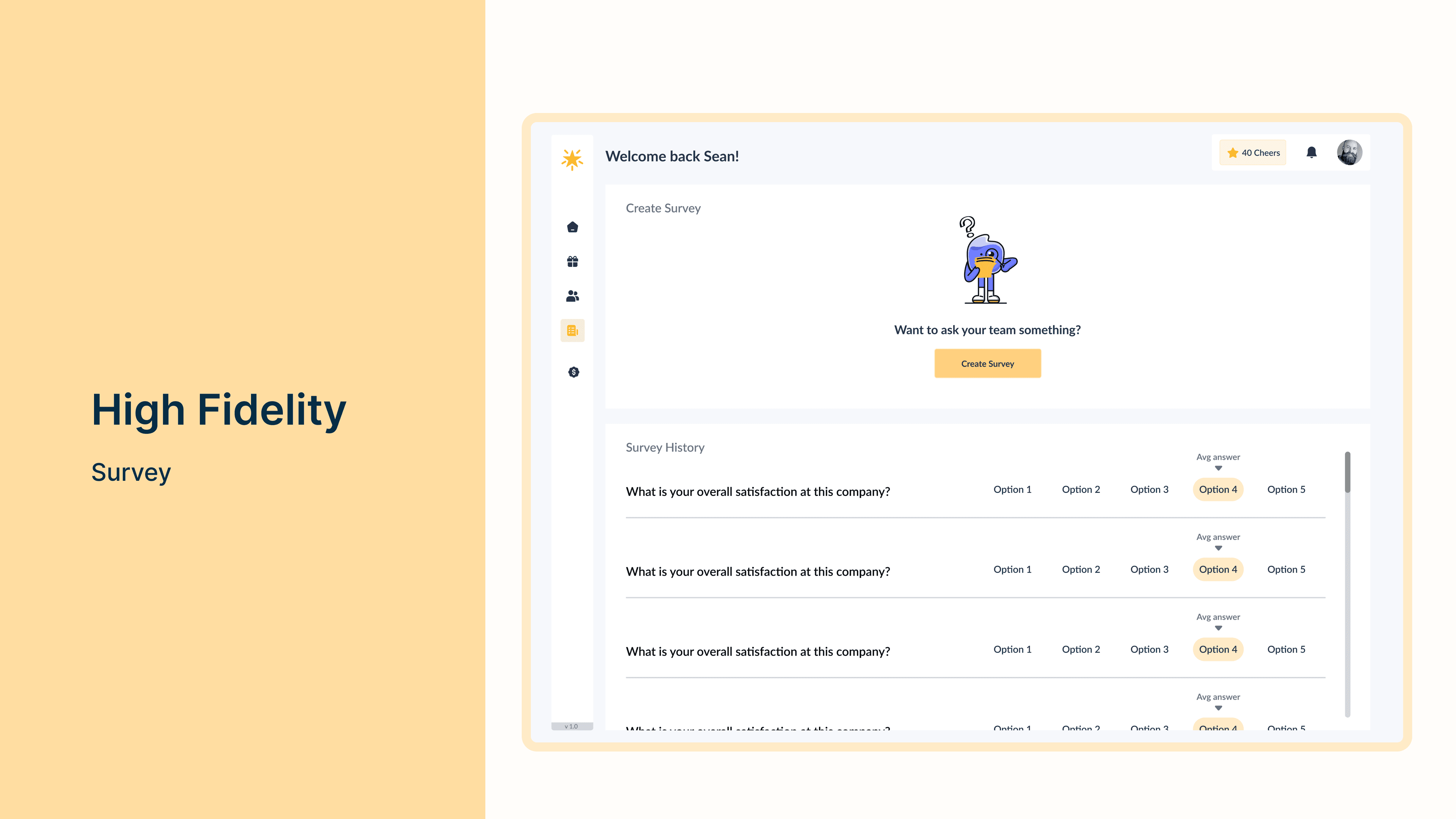 Low-fidelity UI frames and wireframes for Cheer