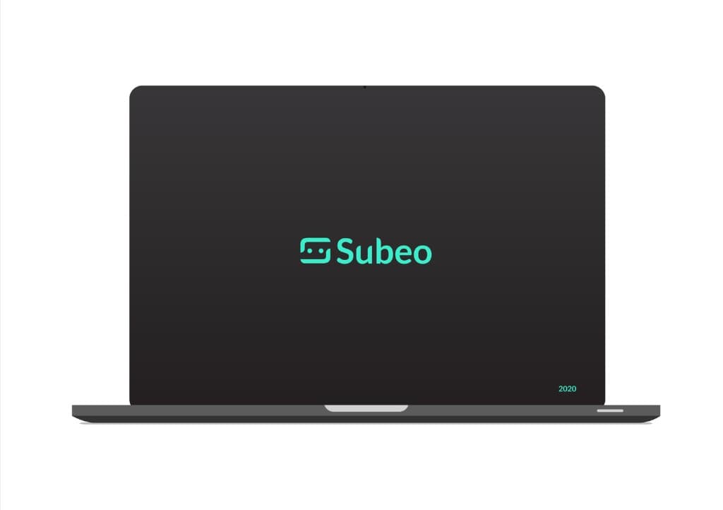 Subeo - laptop with Subeo logo